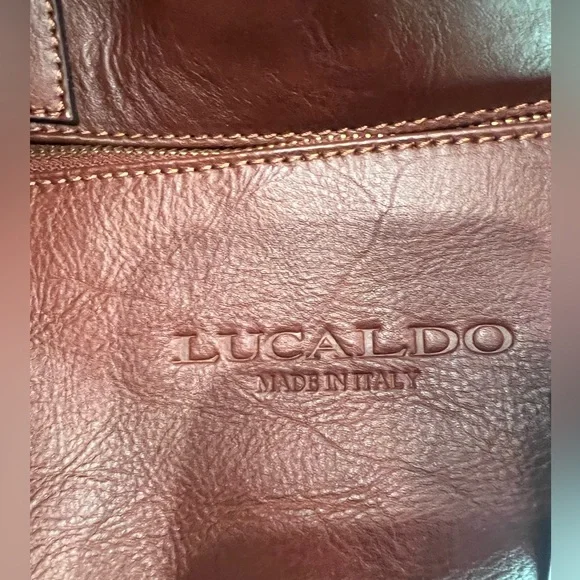 🆕 Lucaldo Firenze Leather Duffle Bag - Picture 4 of 17